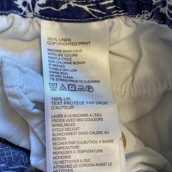 TOMMY BAHAMA Linen Floral Shorts Drawstring Hawaiian Womens Sz Small - Picture 7 of 12